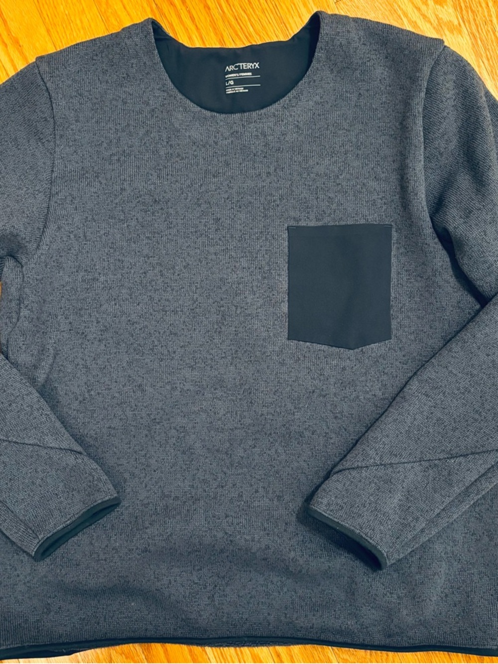 Arc'teryx Crew Neck Sweater with Contrasting Chest Pocket